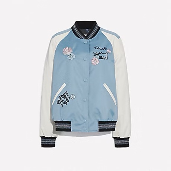 Coach x Keith Haring Embroidered Bomber Jacket - Picture 1 of 11